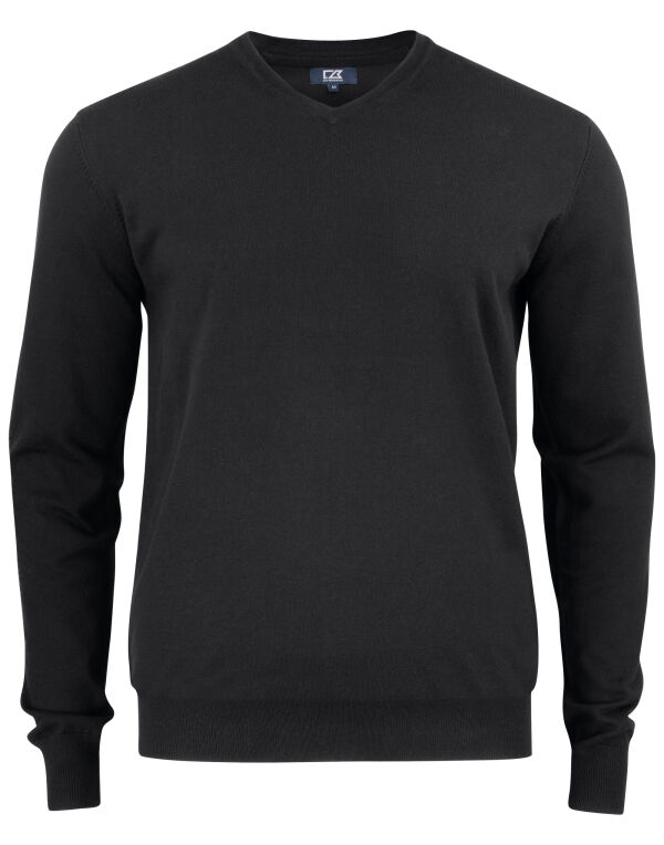 CB355418 Cutter & Buck Oakville V-neck Men Black