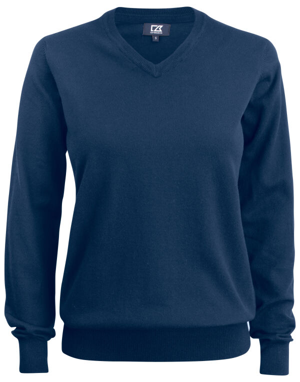 CB355419 Cutter & Buck Oakville V-neck Women Dark Navy