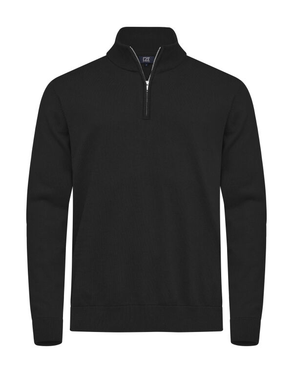 CB355428 Cutter & Buck Oakville Half Zip Sweater Men Black