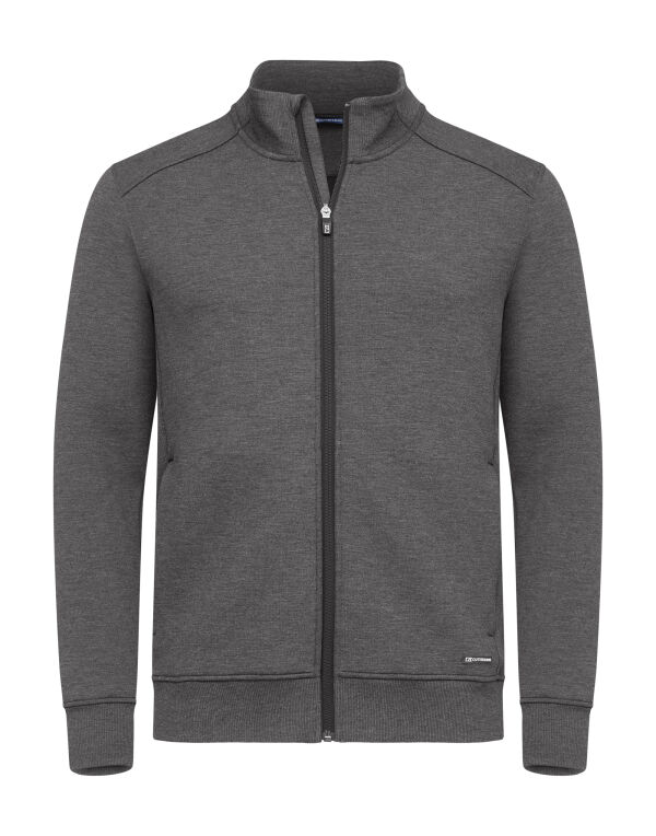 CB358426 Cutter & Buck Pemberton Cardigan Full Zip Men Anthracite Melange