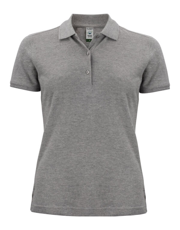 CQ028265 Clique Ladies Classic OC Polo Grey Melange