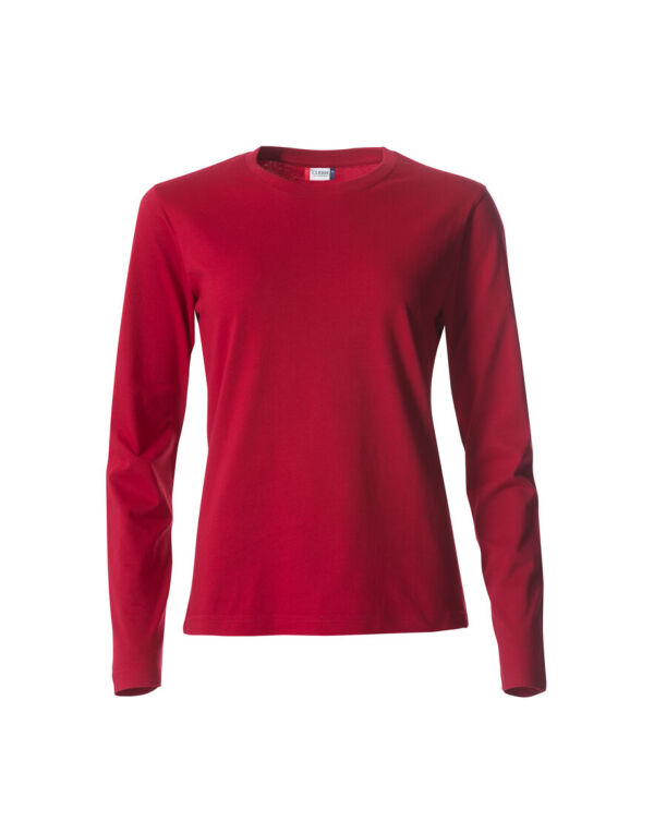 CQ029034 CLIQUE Ladies L/S Basic-T Red
