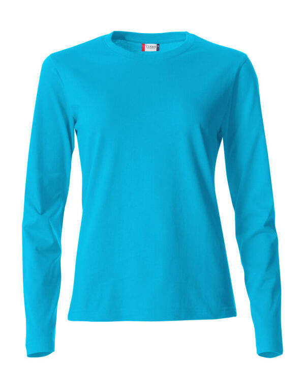 CQ029034 CLIQUE Ladies L/S Basic-T Turquoise