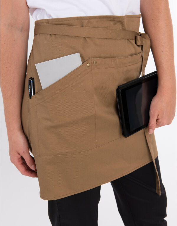 DE115 Dennys Le Chef Prep Utility Apron Khaki