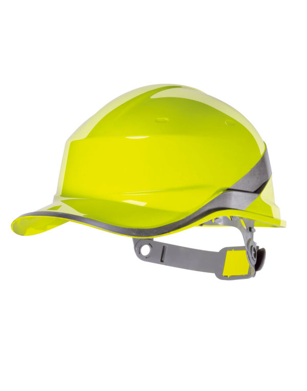 DIAMOND Delta Plus Hi-Vis Baseball Safety Helmet Yellow