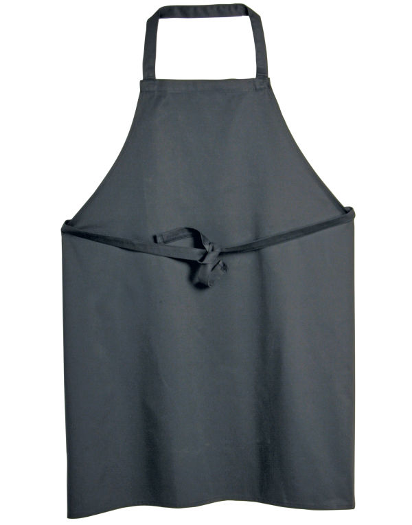 DP10 Dennys Bib Apron Without Pocket Black