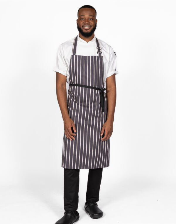 DP85C1 Dennys Stripe Apron Grey