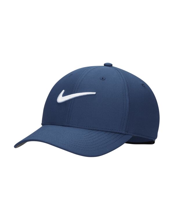 FB5625 Midnight Navy/White Dri-Fit Structured Swoosh Cap