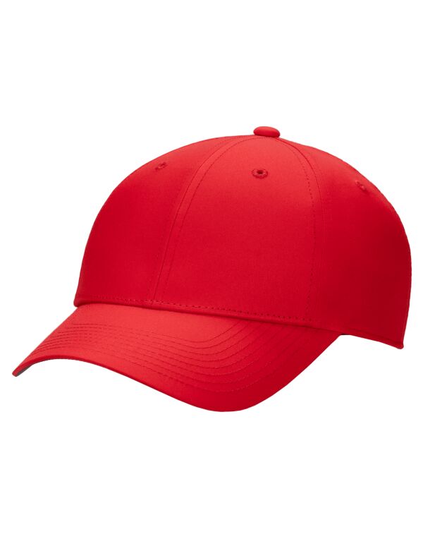 FB6452 University Red/White Structured Blank Front Cap