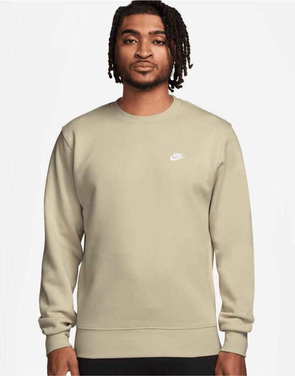FN3886 Light Khaki/White Club Fleece Crew