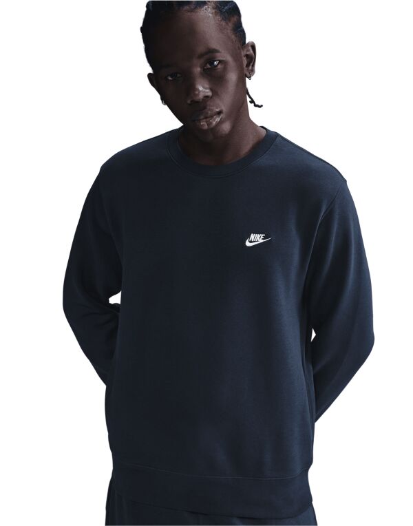 FN3886 Nike Golf Club Fleece Crew Obsidian/White