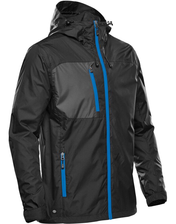 GXJ-2 Stormtech Men’s Olympia Shell Black/ Azure Blue