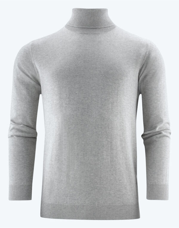 HAR2112513 James Harvest Ashland Turtle Neck Knit Grey Melange