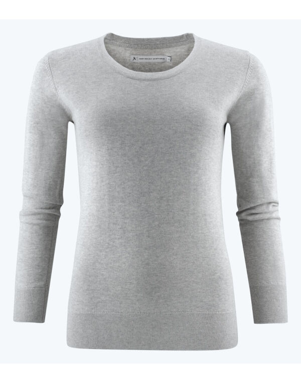 HAR2122509 James Harvest Ashland U-Neck Ladies Knit Grey Melange