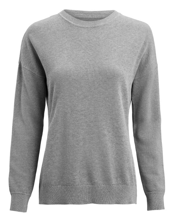 HAR2122512 James Harvest Ladies Ashland Casual Knit Grey Melange