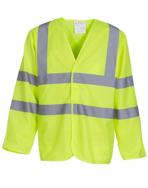HVJ200 Yoko Hi-Vis Long Sleeve Waistcoat Hi-Vis Yellow