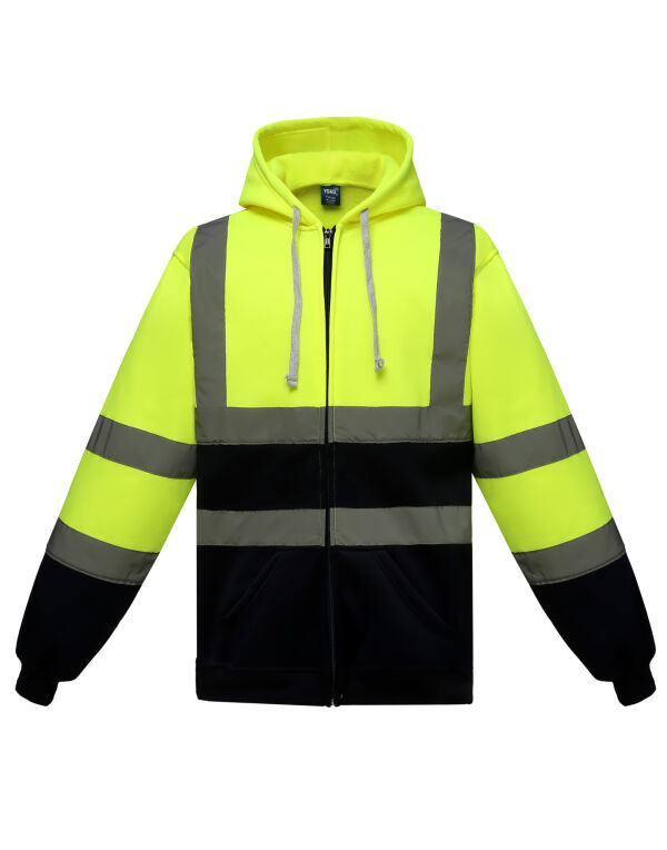 HVK07 Yoko Hi-Vis Zipped Hoodie Hi-Vis Yellow/Navy HVK07 Yoko Hi-Vis Zipped Hoodie Hi-Vis Yellow/Navy
