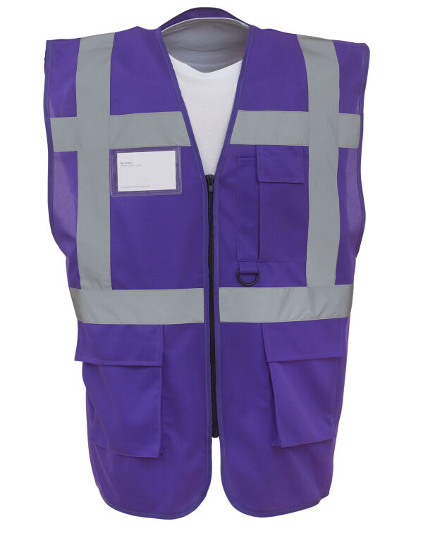 HVW801 Yoko Hi-Vis Executive Waistcoat Purple