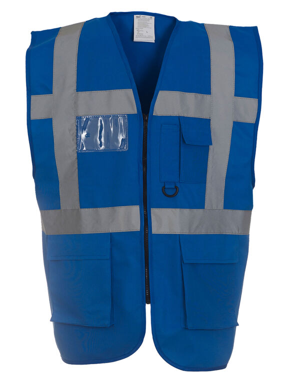 HVW801 Royal Blue Hi-Vis Executive Waistcoat
