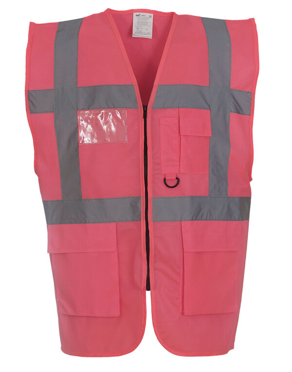 HVW801 Yoko Hi-Vis Executive Waistcoat Pink