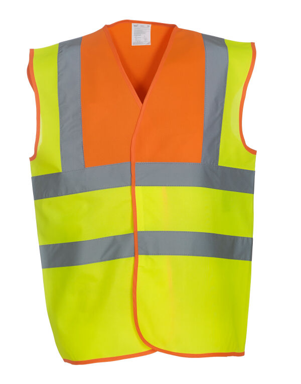 HVW100 Yoko Hi-Vis Class 2 Waistcoat Hi Vis Yellow/Orange