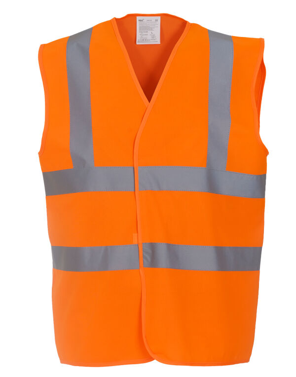 HVW100 Yoko Hi-Vis Class 2 Waistcoat Hi Vis Orange