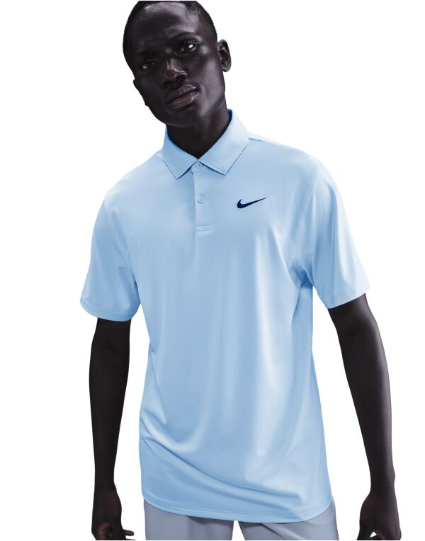 IB0273 Hydrogen Blue/Black Dri-Fit Velocity Polo