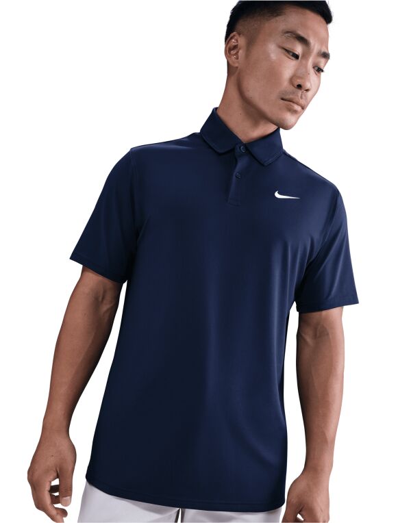 IB0273 College Navy/White Dri-Fit Velocity Polo