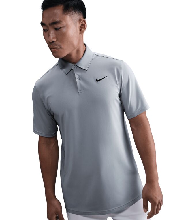 IB0273 Wolf Grey/White Dri-Fit Velocity Polo