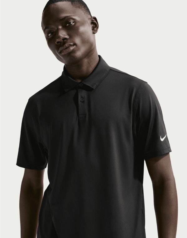 IQ6689 Nike Golf Velocity Polo Solid Short Sleeve Black/White