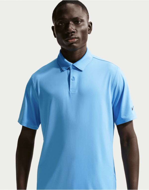 IQ6689 Hydrogen Blue/Black Velocity Polo Solid Short Sleeve