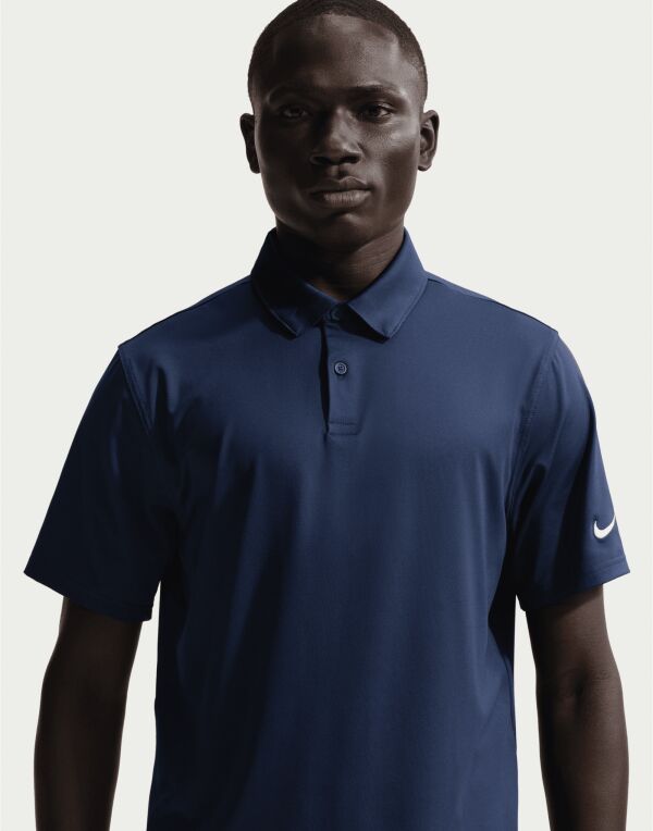 IQ6689 Nike Golf Velocity Polo Solid Short Sleeve College Navy/White