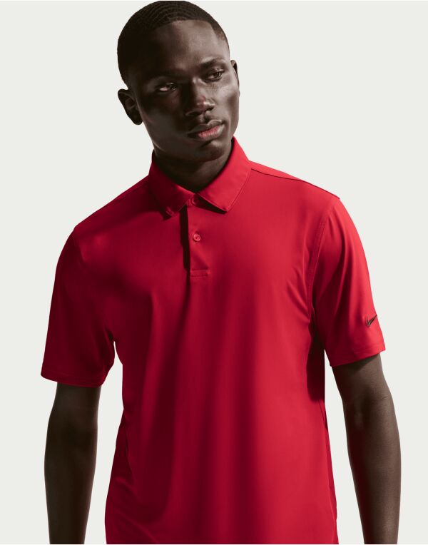 IQ6689 Gym Red/Black Velocity Polo Solid Short Sleeve