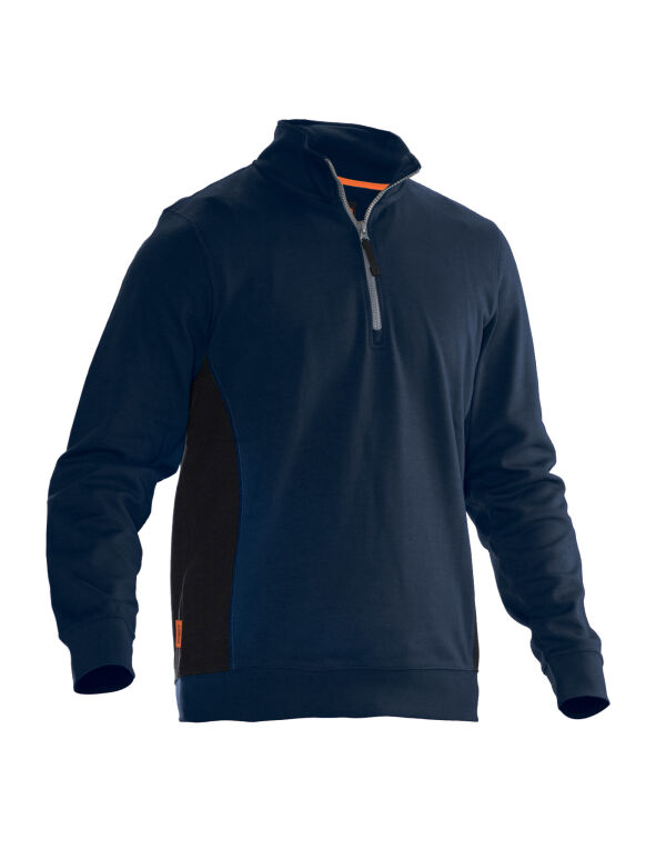 JM5401 Jobman Sweatshirt 1/2 Zip Navy / Black