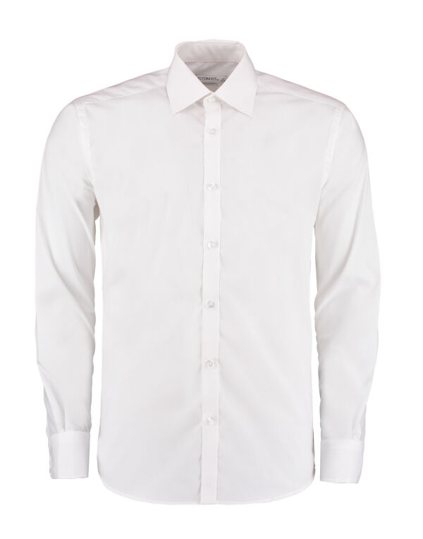 KK192 Kustom Kit Slim Fit L/Sleeve Business Shirt White