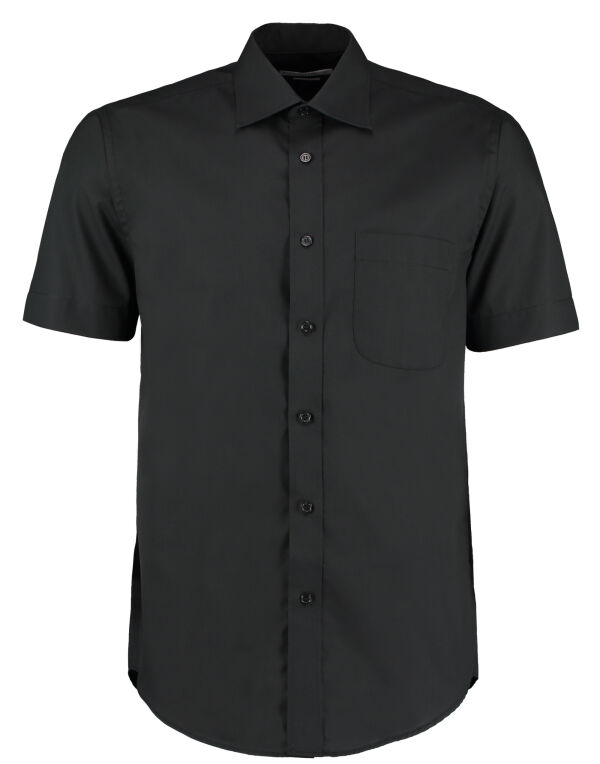 KK102 Kustom Kit Classic Fit S/Sleeve Business Shirt Black