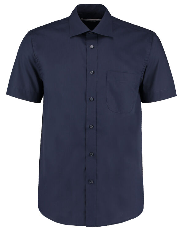 KK102 Kustom Kit Classic Fit S/Sleeve Business Shirt Dark Navy