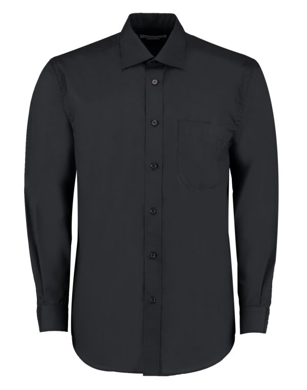 KK104 Kustom Kit Classic Fit L/Sleeve Business Shirt Black