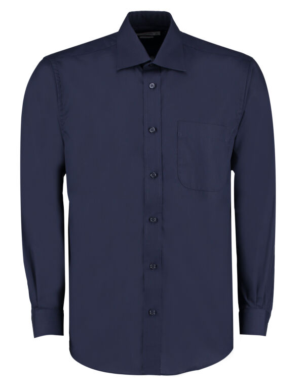 KK104 Kustom Kit Classic Fit L/Sleeve Business Shirt Dark Navy