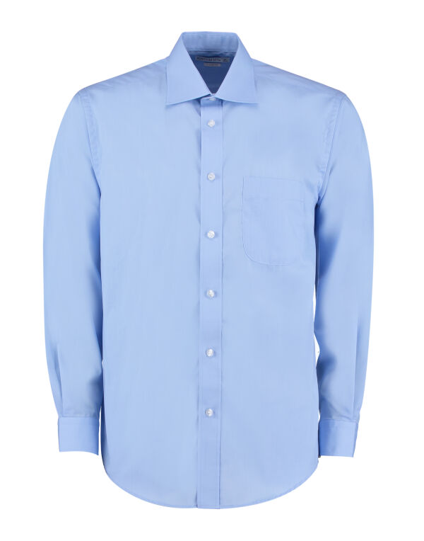 KK104 Kustom Kit Classic Fit L/Sleeve Business Shirt Light Blue