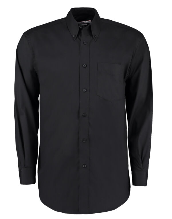 KK105 Kustom Kit Classic Fit L/S Premium Oxford Shirt Black