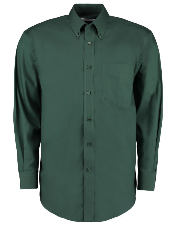 KK105 Kustom Kit Classic Fit L/S Premium Oxford Shirt Bottle Green