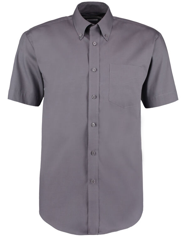 KK109 Kustom Kit Classic Fit S/S Premium Oxford Shirt Charcoal