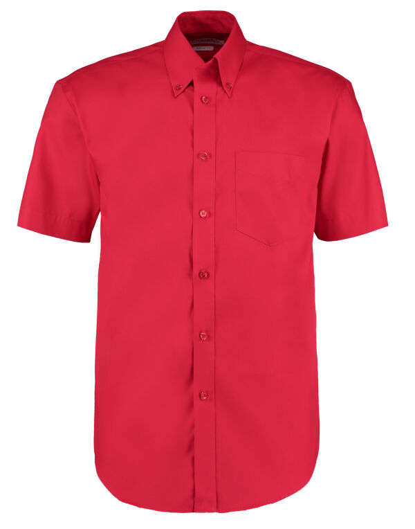 KK109 Red Classic Fit Short Sleeve Premium Oxford Shirt