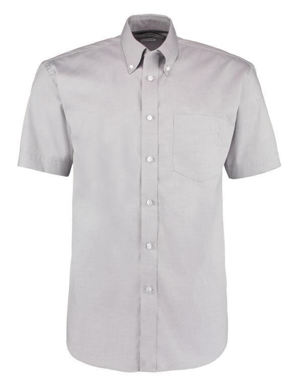 KK109 Silver Grey Classic Fit Short Sleeve Premium Oxford Shirt