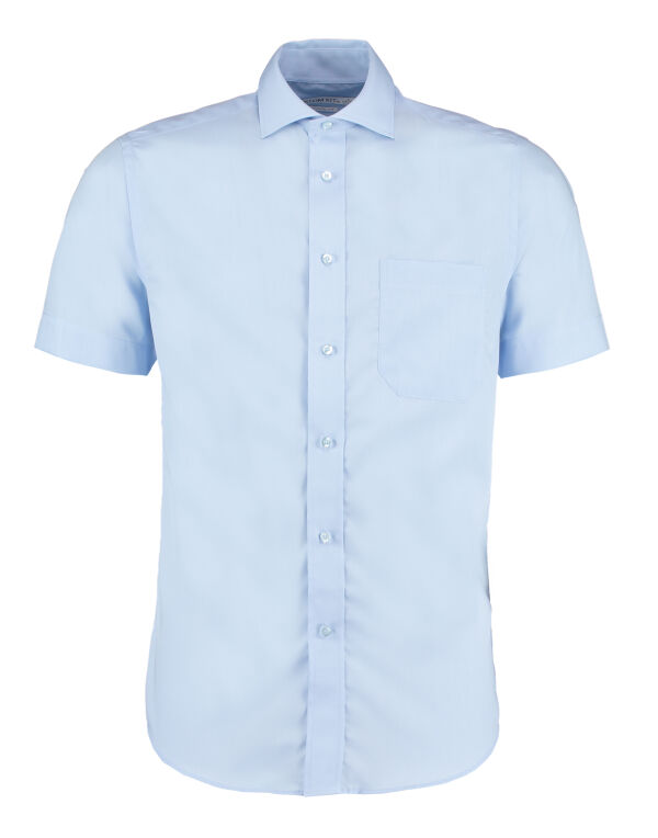 KK115 Kustom Kit Classic Fit S/Sleeve Non-Iron Shirt Light Blue