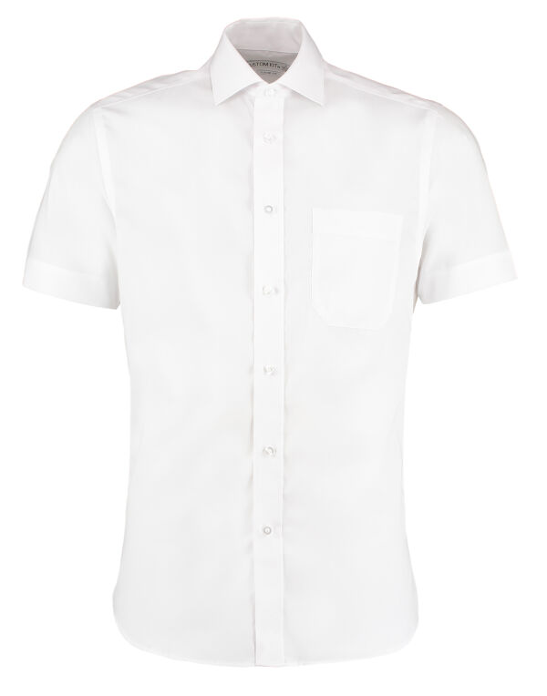 KK115 White Classic Fit Short Sleeve Non-Iron Shirt