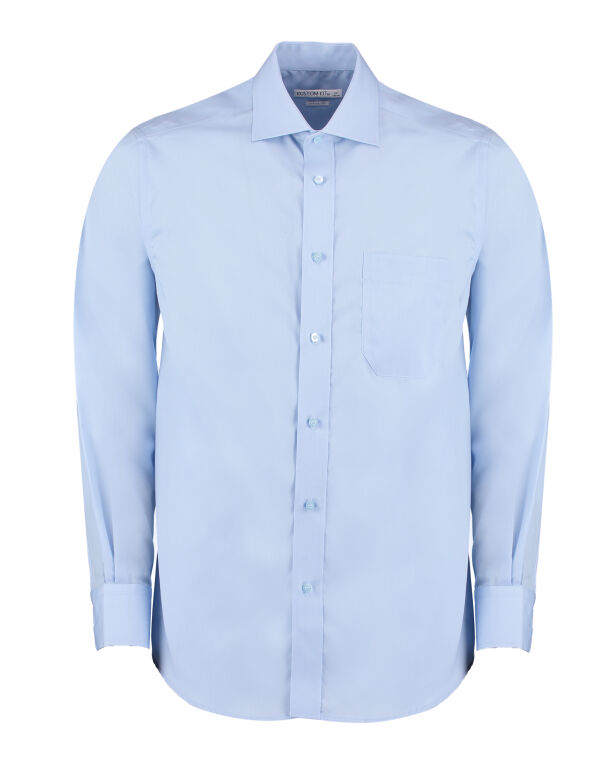 KK116 Kustom Kit Classic Fit L/Sleeve Non-Iron Shirt Light Blue