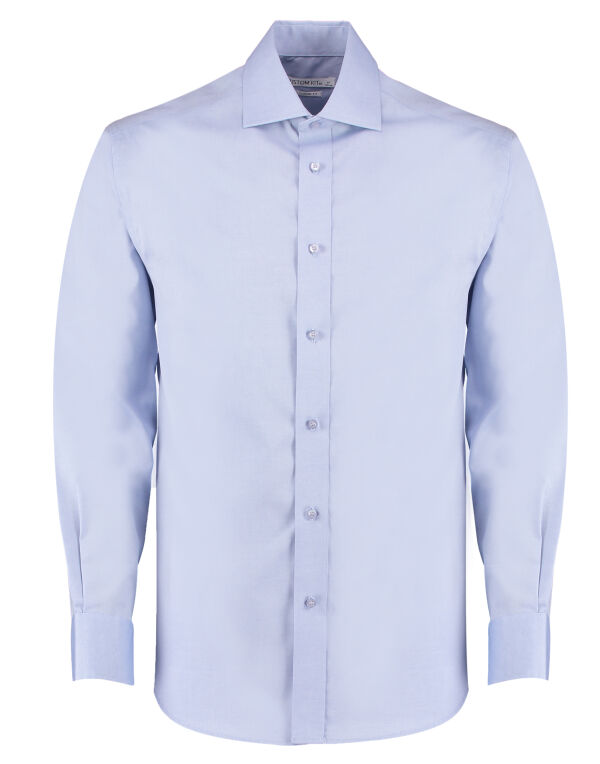 KK118 Kustom Kit Classic Fit L/Sleeve Oxford Shirt Light Blue