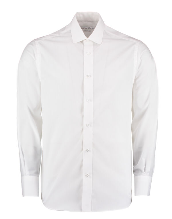 KK131 Kustom Kit Tailored Fit L/Sleeve Business Shirt White